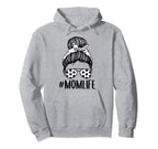 Momlife Messy Bun Soccer Mom Hoodie - Casual Everyday Wear for Adults