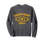 Sacred Heart Hearts Soccer Ball Sweatshirt - Fun Novelty Design Unisex