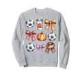 Coquette Fall Soccer Autumn Bow Sweatshirt - Trendy Graphic Men Women