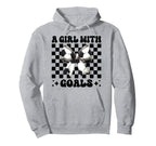 Goals Soccer Coquette Bow Hoodie - Unique Graphic for Adults