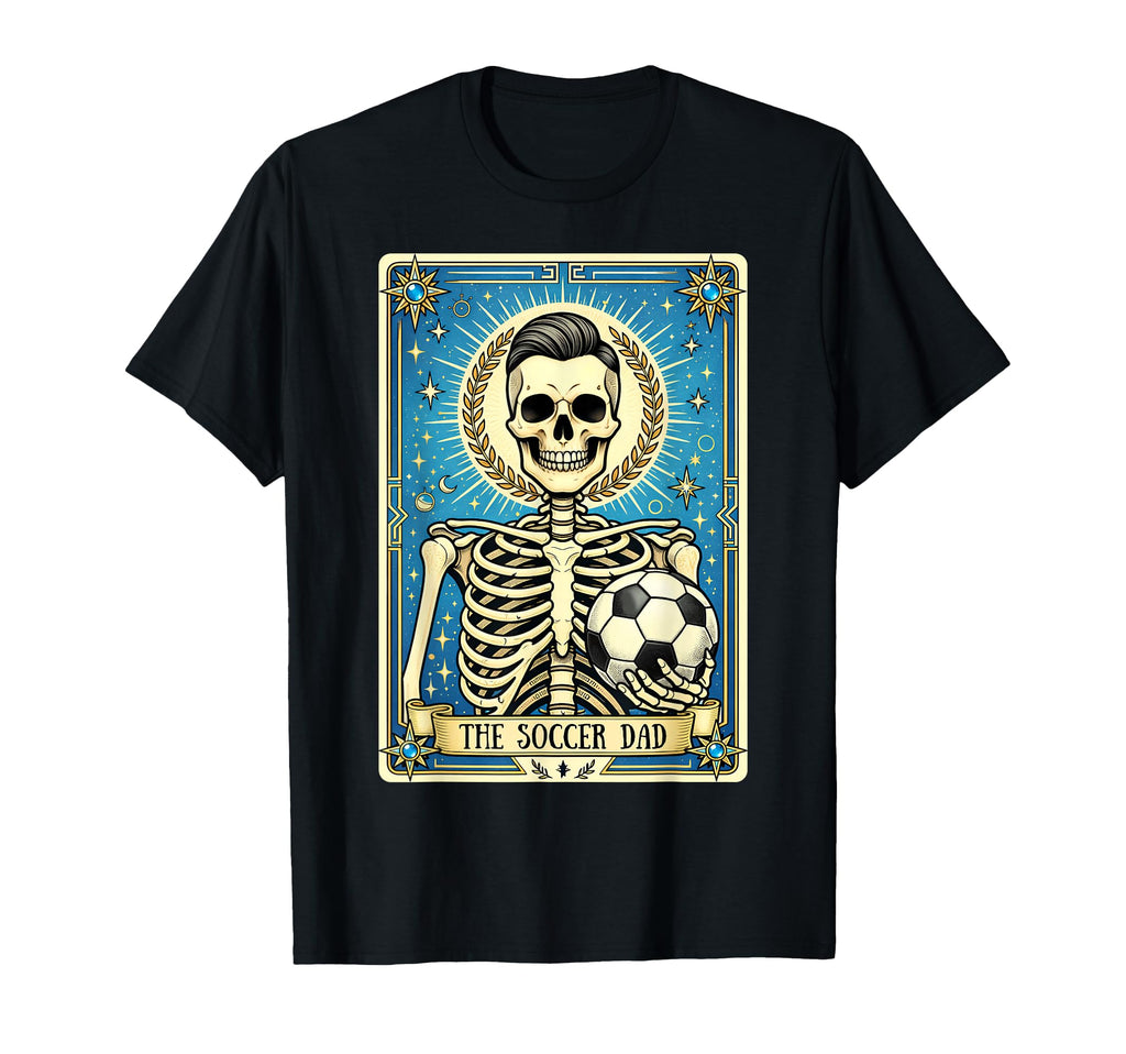 Soccer Dad Tarot Card Skeleton T-Shirt - Aesthetic Graphic for Adults