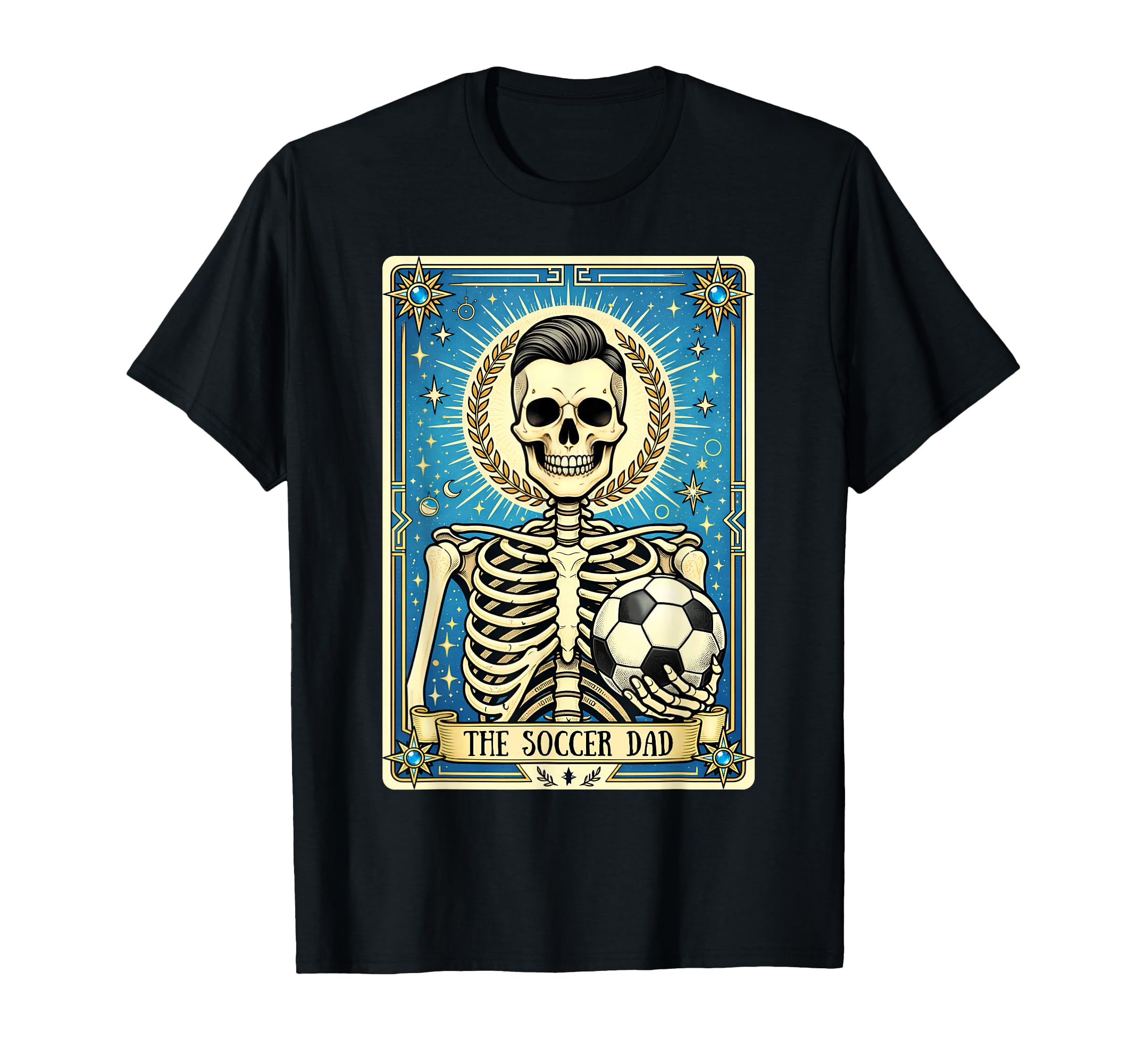 Soccer Dad Tarot Card Skeleton T-Shirt - Aesthetic Graphic for Adults
