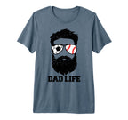 Mens Soccer Baseball Dad Messy Hair T-Shirt - Custom Art Print Unisex