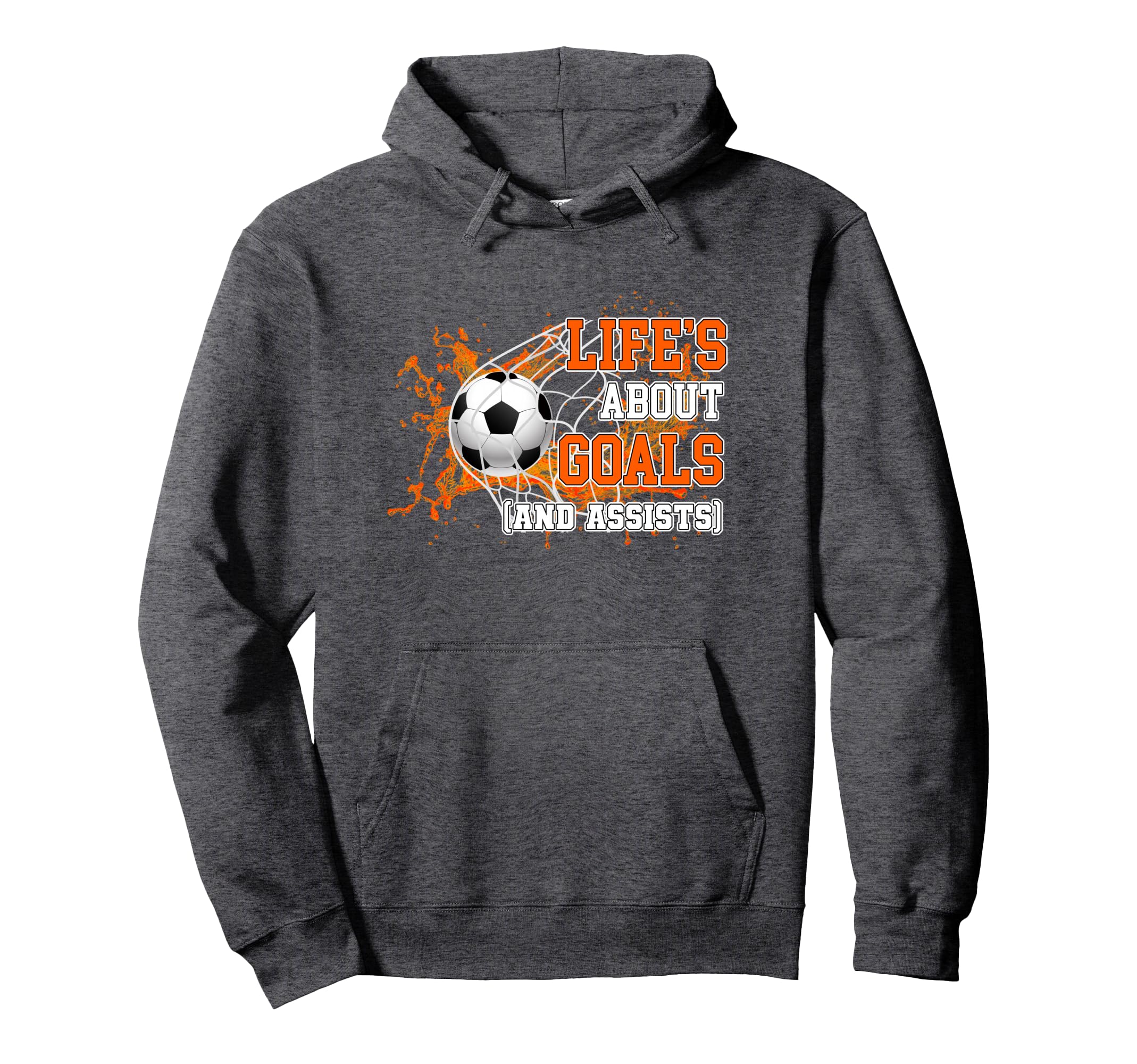Life Is About Goals And Assists Hoodie - Casual Everyday Wear for Adults