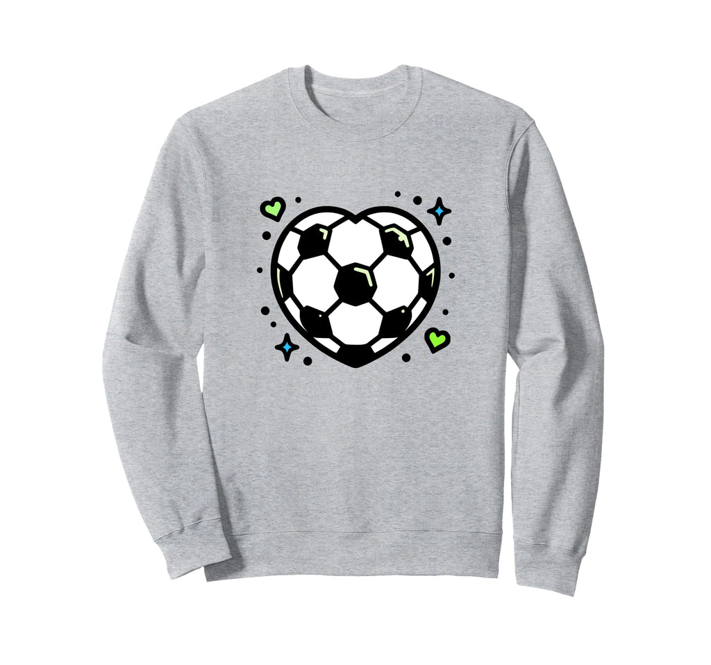 Soccer Ball Shaped Heart Mom Fan Sweatshirt - Custom Art Print for Adults