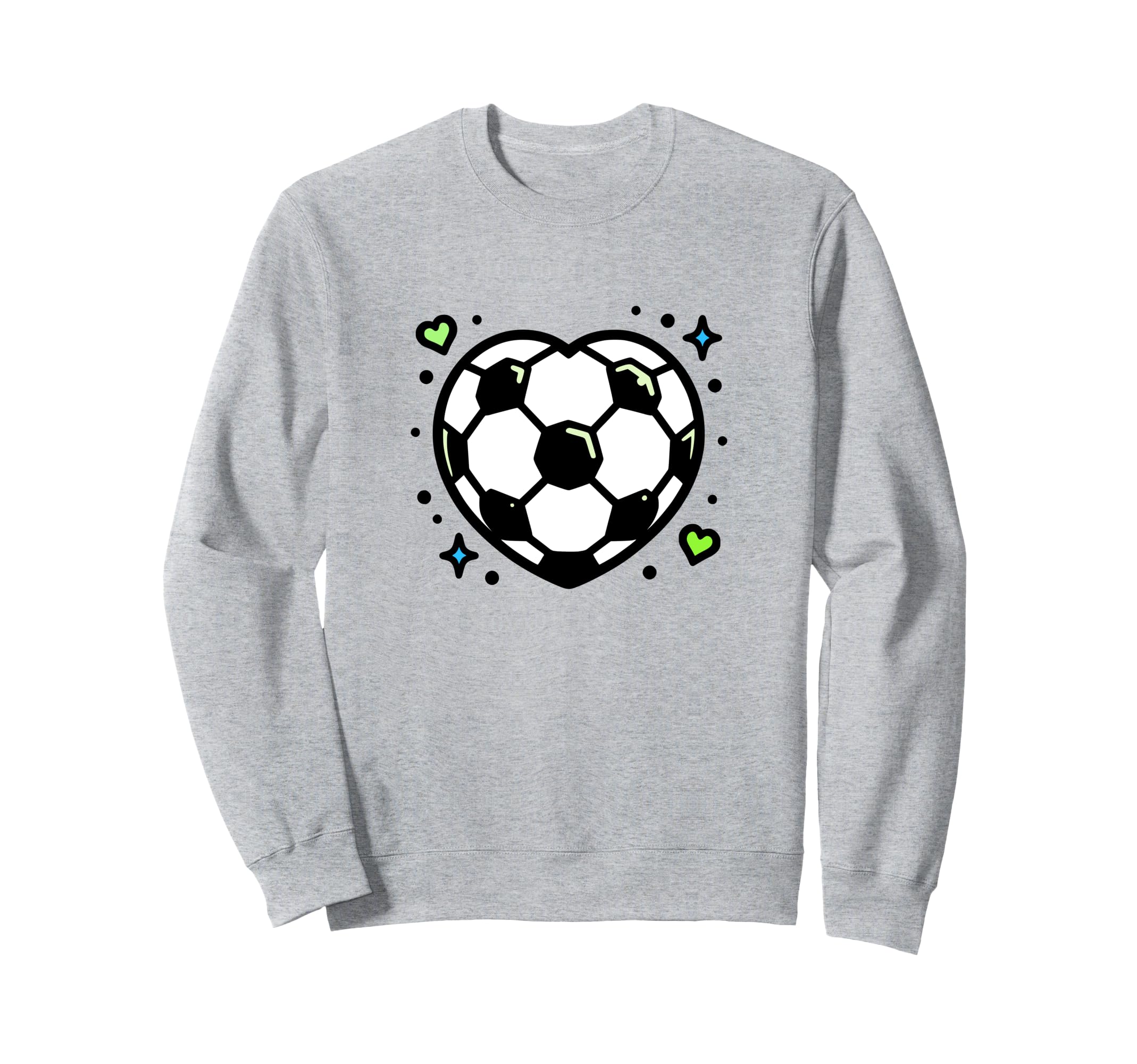 Soccer Ball Shaped Heart Mom Fan Sweatshirt - Custom Art Print for Adults