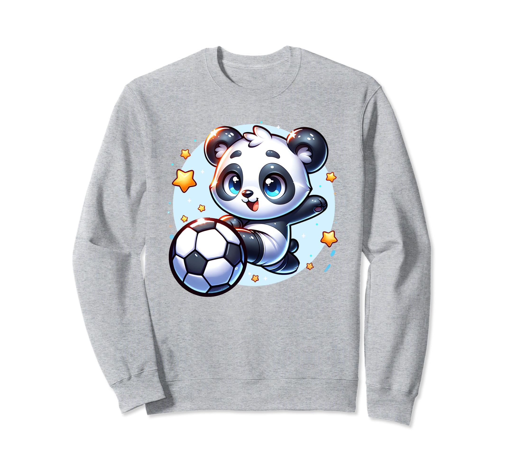 Soccer Player Panda Kicking Soccer Sweatshirt - Trendy Graphic Men Women