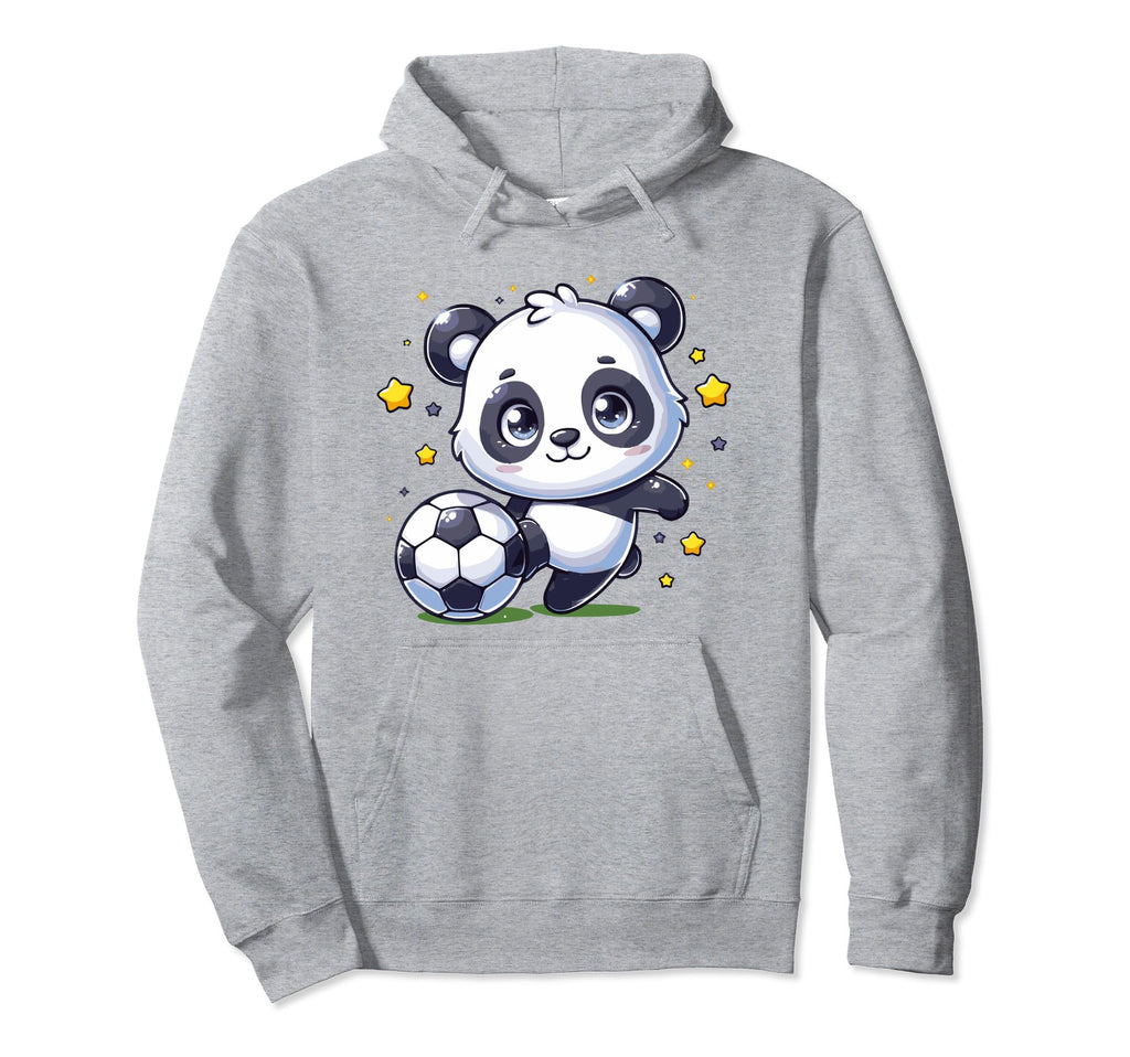 Soccer Player Panda Kicking Soccer Ball Hoodie - Fun Novelty Design Unisex