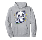 Soccer Player Panda Kicking Soccer Ball Hoodie - Fun Novelty Design Unisex