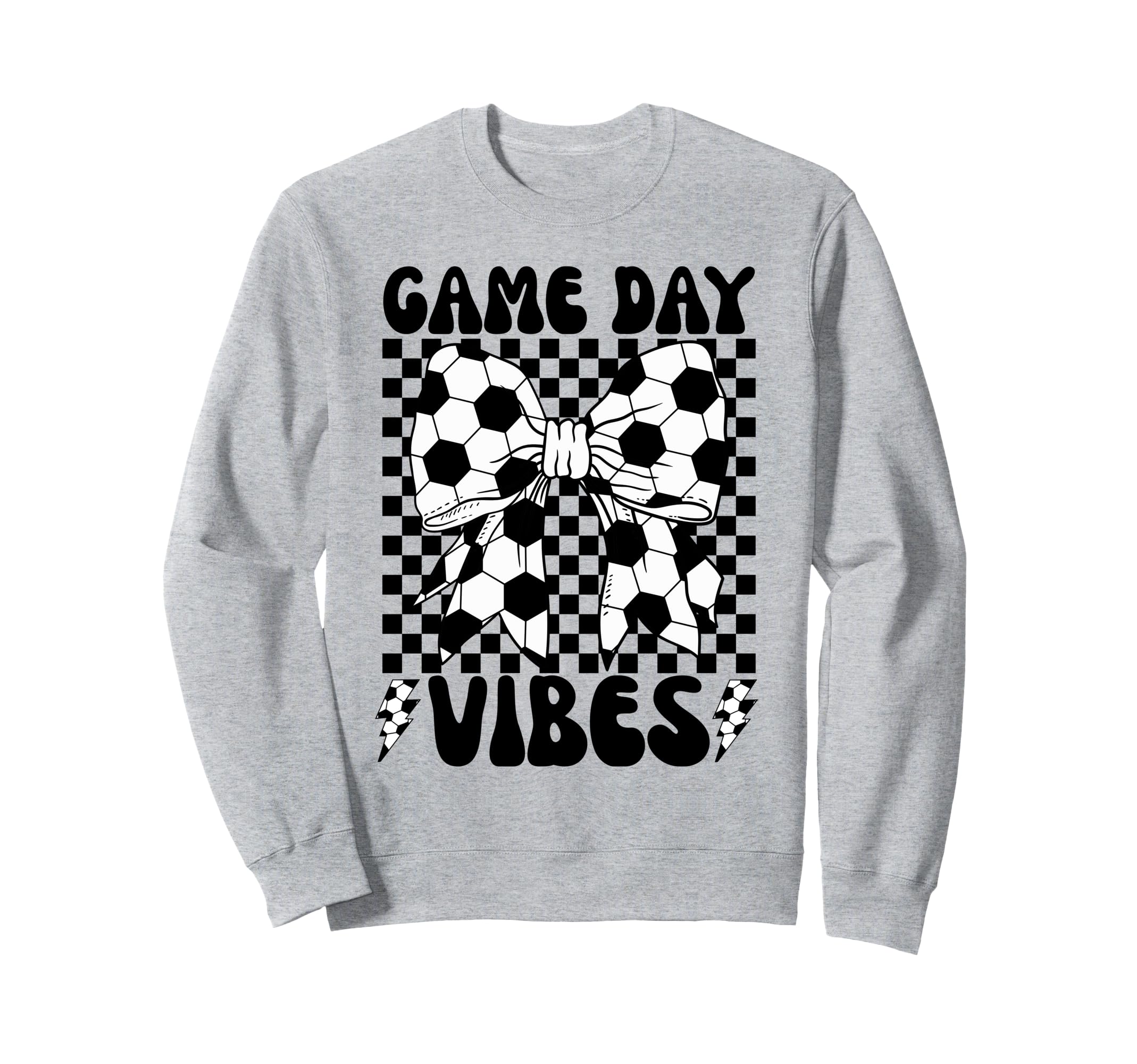 Game Day Vibes Coquette Bow Soccer Sweatshirt - Novelty Apparel Unisex