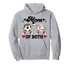 Mom Both Soccer Baseball Mom Baseball Hoodie - Minimalist Print Men Women