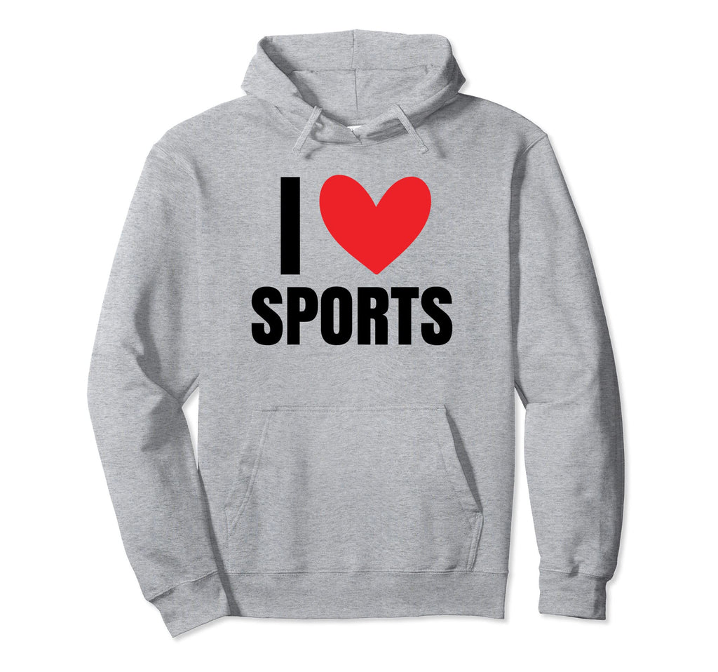 I Love Sports Football Baseball Hoodie - Casual Everyday Wear Unisex