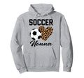 Soccer Nonna Leopard Heart Nonna Hoodie - Casual Everyday Wear Men Women