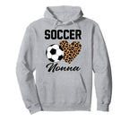 Soccer Nonna Leopard Heart Nonna Hoodie - Casual Everyday Wear Men Women