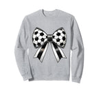 Coquette Soccer Bow Aesthetic Sweatshirt - Novelty Apparel Men Women