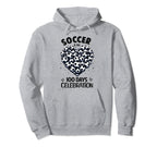 100 Days School Soccer Heart Love Hoodie - Aesthetic Graphic Men Women