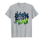 Born To Play Soccer Athlete Passion T-Shirt - Minimalist Print for Adults