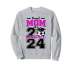 Proud Mom 2024 Soccer Senior Sweatshirt - Trendy Graphic for Adults