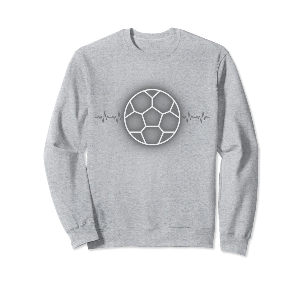Heartbeat Soccer Dad Exercise Sweatshirt - Fun Novelty Design Men Women