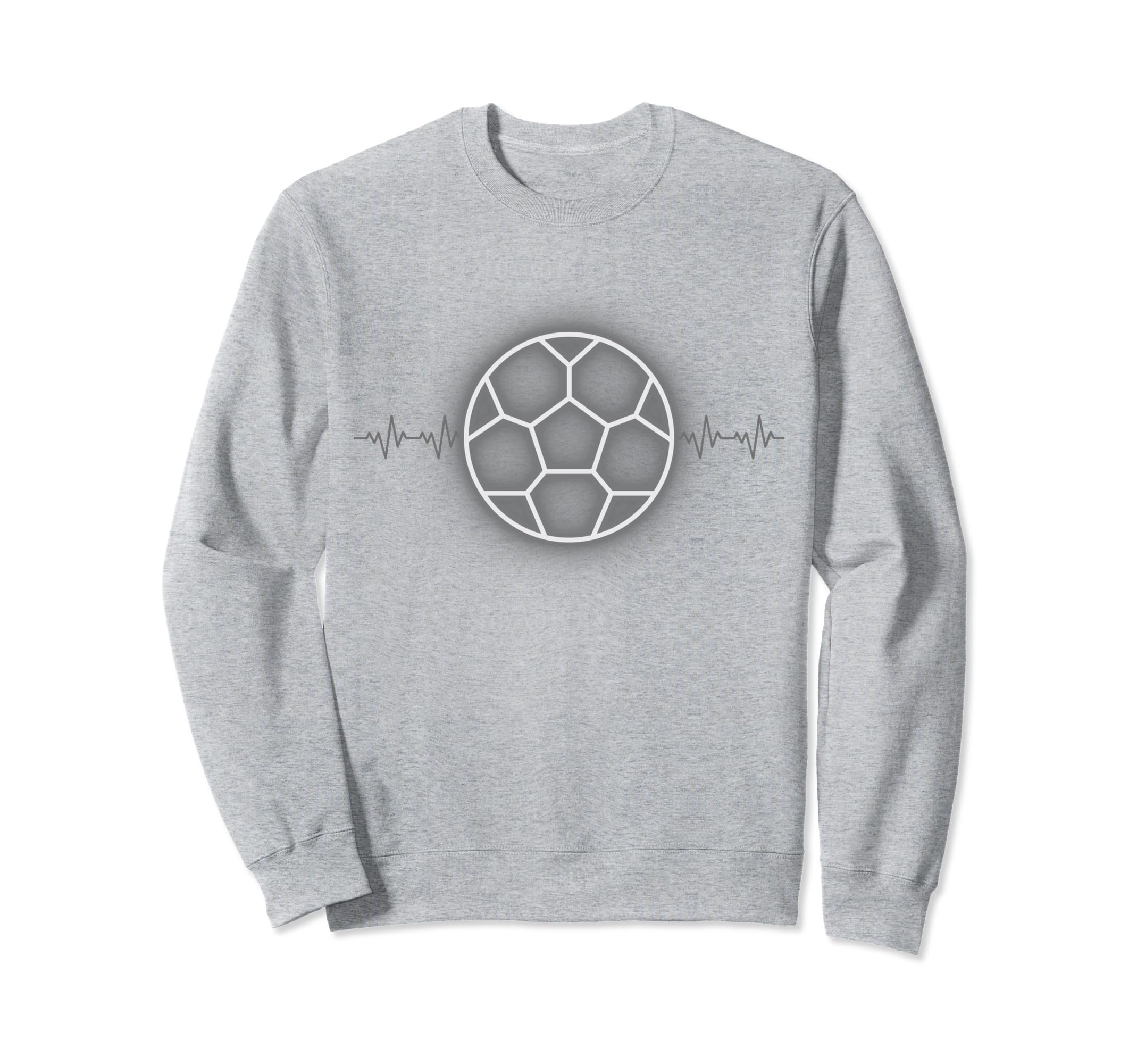 Heartbeat Soccer Dad Exercise Sweatshirt - Fun Novelty Design Men Women