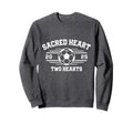 Sacred Heart Two Hearts Soccer Ball Sweatshirt - Trendy Graphic Men Women