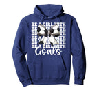 Be Goals Soccer Coquette Bow Hoodie - Novelty Apparel for Adults