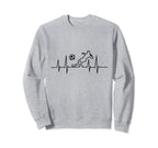 Heartbeat Soccer Sweatshirt - Casual Everyday Wear for Adults