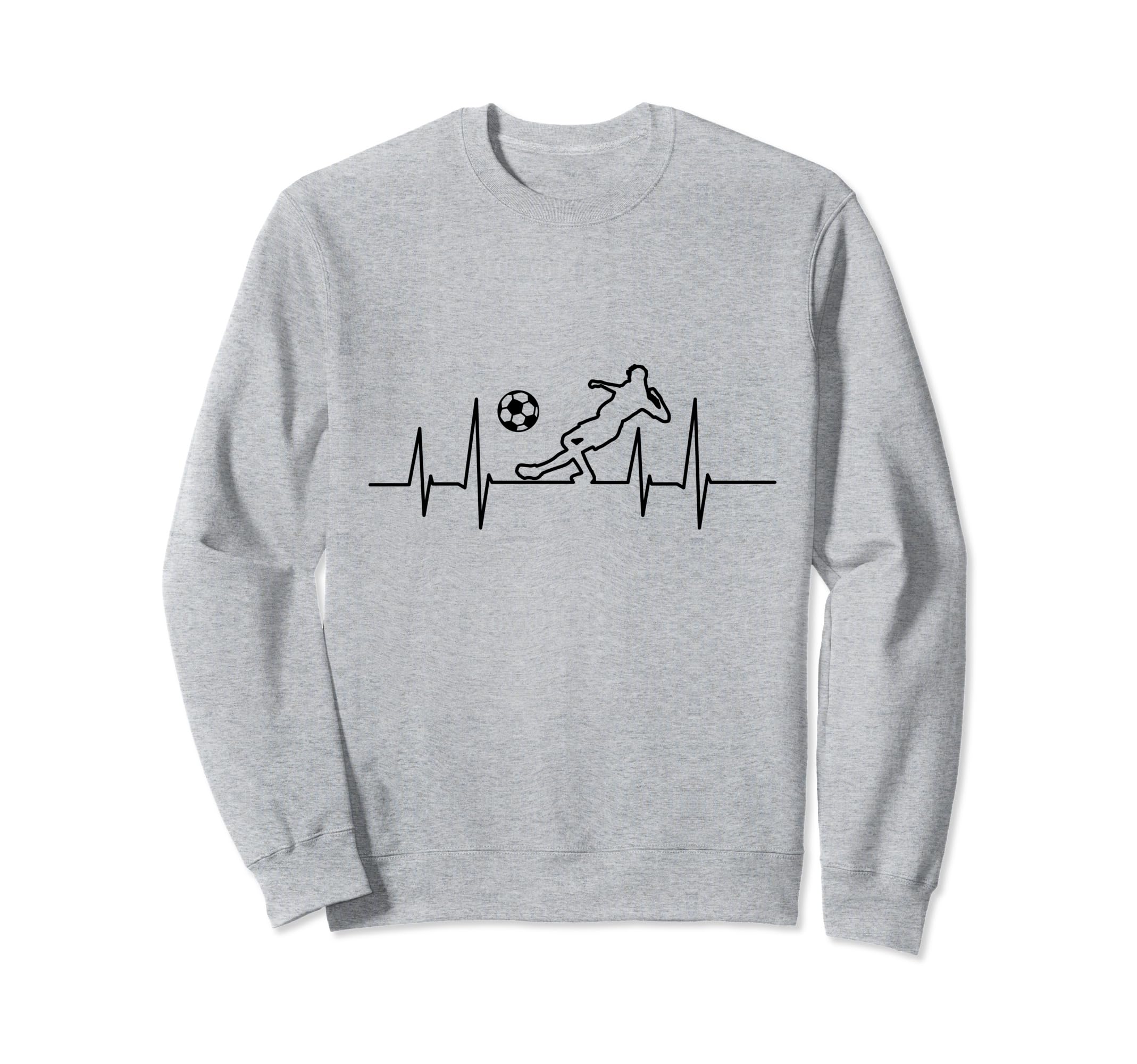 Heartbeat Soccer Sweatshirt - Casual Everyday Wear for Adults
