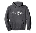 Soccer Heartbeat Hoodie - Novelty Apparel for Adults