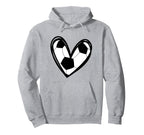 Football Soccer Heart Teen Hoodie - Trendy Graphic Unisex