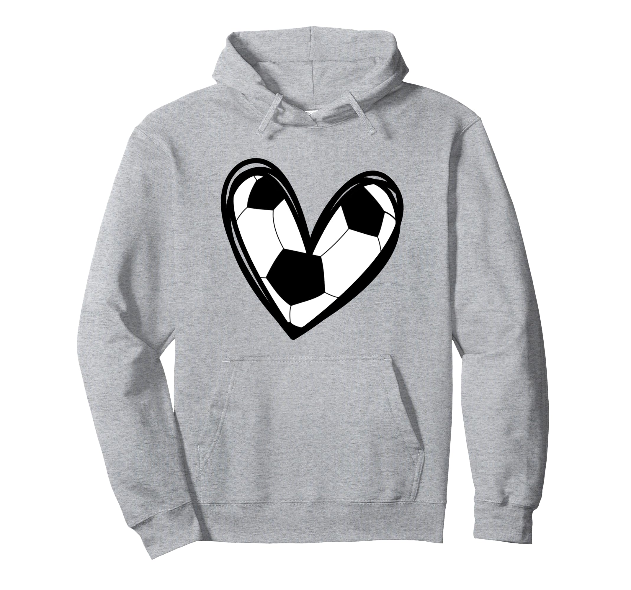 Football Soccer Heart Teen Hoodie - Trendy Graphic Unisex