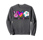 Peace Love Soccer Tie Dye Soccer Sweatshirt - Casual Everyday Wear Unisex
