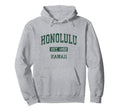 Honolulu Hawaii Hi Athletic Sports Hoodie - Casual Everyday Wear Unisex