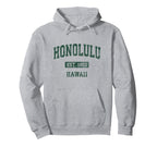 Honolulu Hawaii Hi Athletic Sports Hoodie - Casual Everyday Wear Unisex