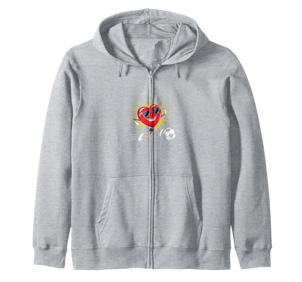 Heart Soccer Gift Hoodie - Trendy Graphic for Adults