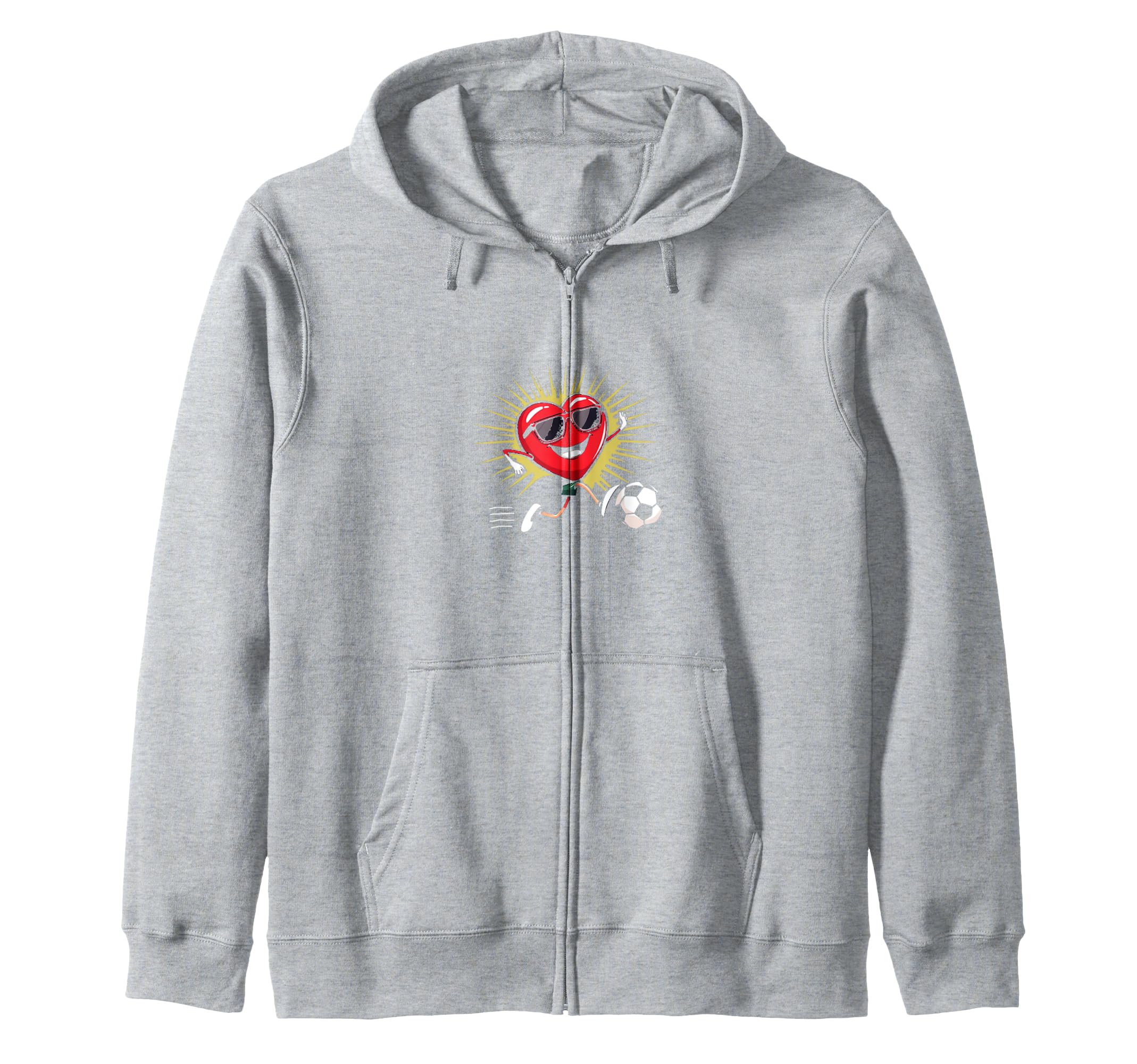 Heart Soccer Gift Hoodie - Trendy Graphic for Adults