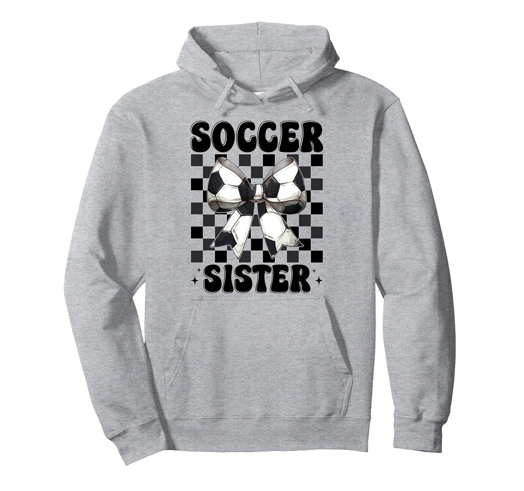 Soccer Sister Soccer Sis Coquette Bow Hoodie - Custom Art Print Men Women