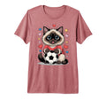 Kawaii Soccer Cat Just Who Loves T-Shirt - Trendy Graphic for Adults