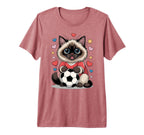 Kawaii Soccer Cat Just Who Loves T-Shirt - Trendy Graphic for Adults