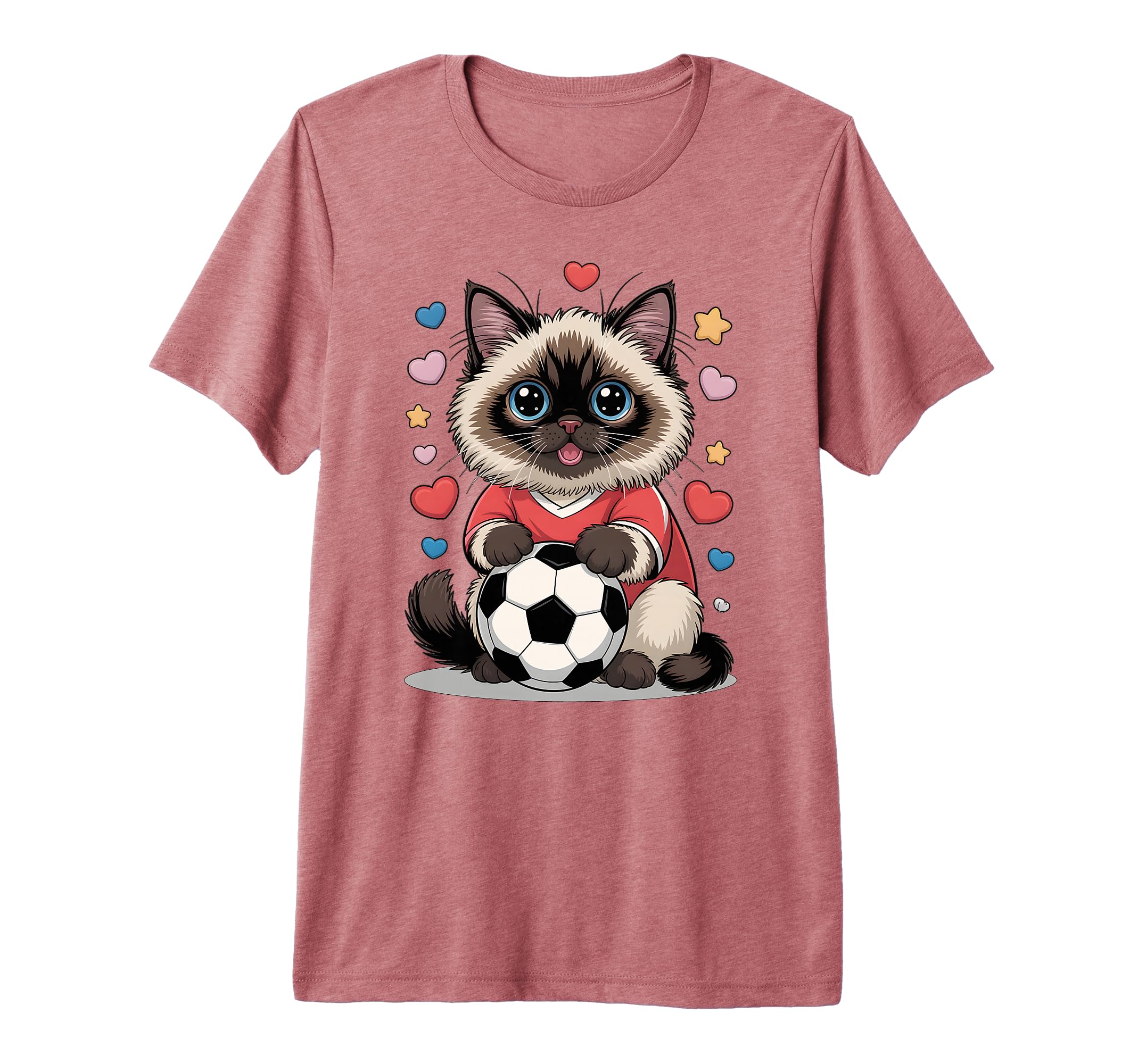 Kawaii Soccer Cat Just Who Loves T-Shirt - Trendy Graphic for Adults