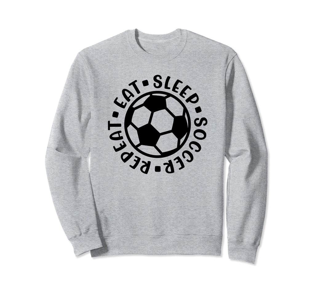 Eat Sleep Soccer Repeat Goalie Keeper Sweatshirt - Graphic Print Unisex