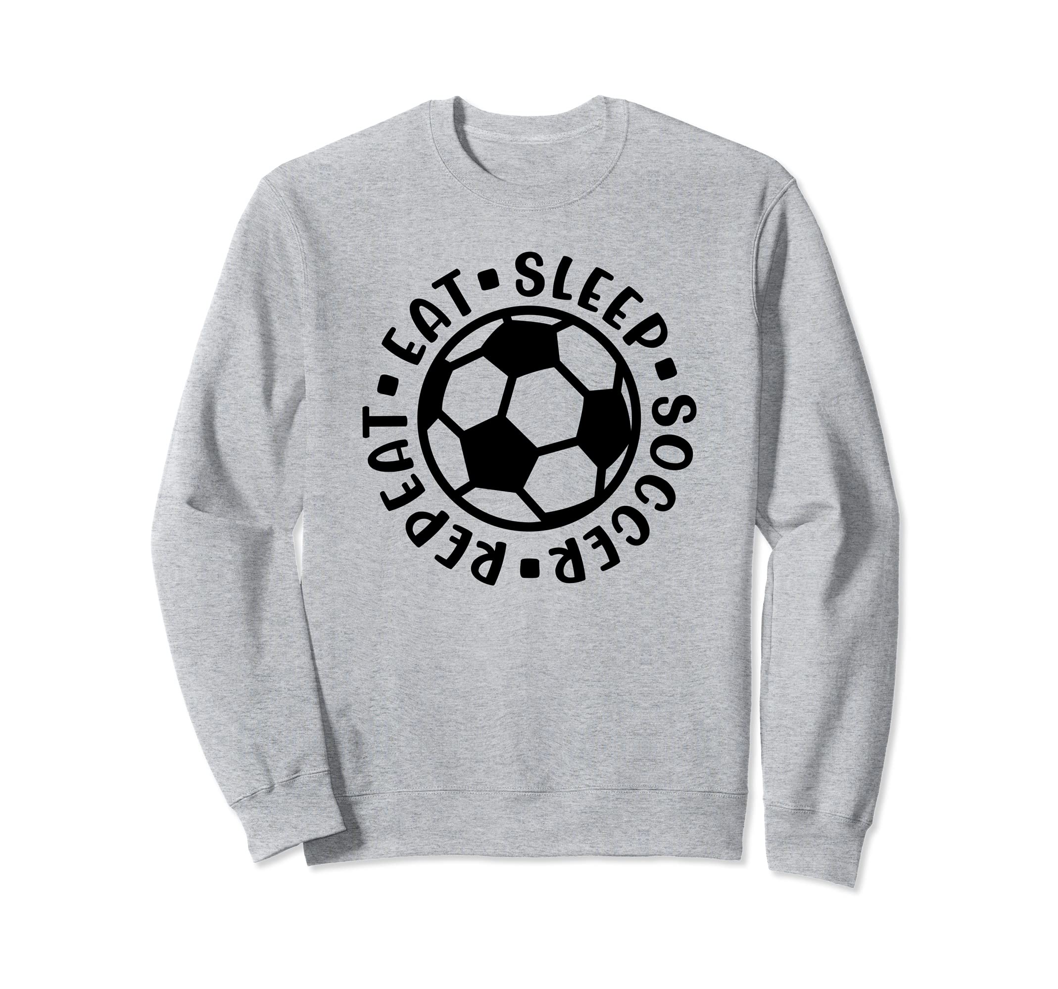 Eat Sleep Soccer Repeat Goalie Keeper Sweatshirt - Graphic Print Unisex