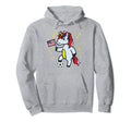 Usa America Flag Unicorn Football Soccer Hoodie - Aesthetic Graphic Unisex