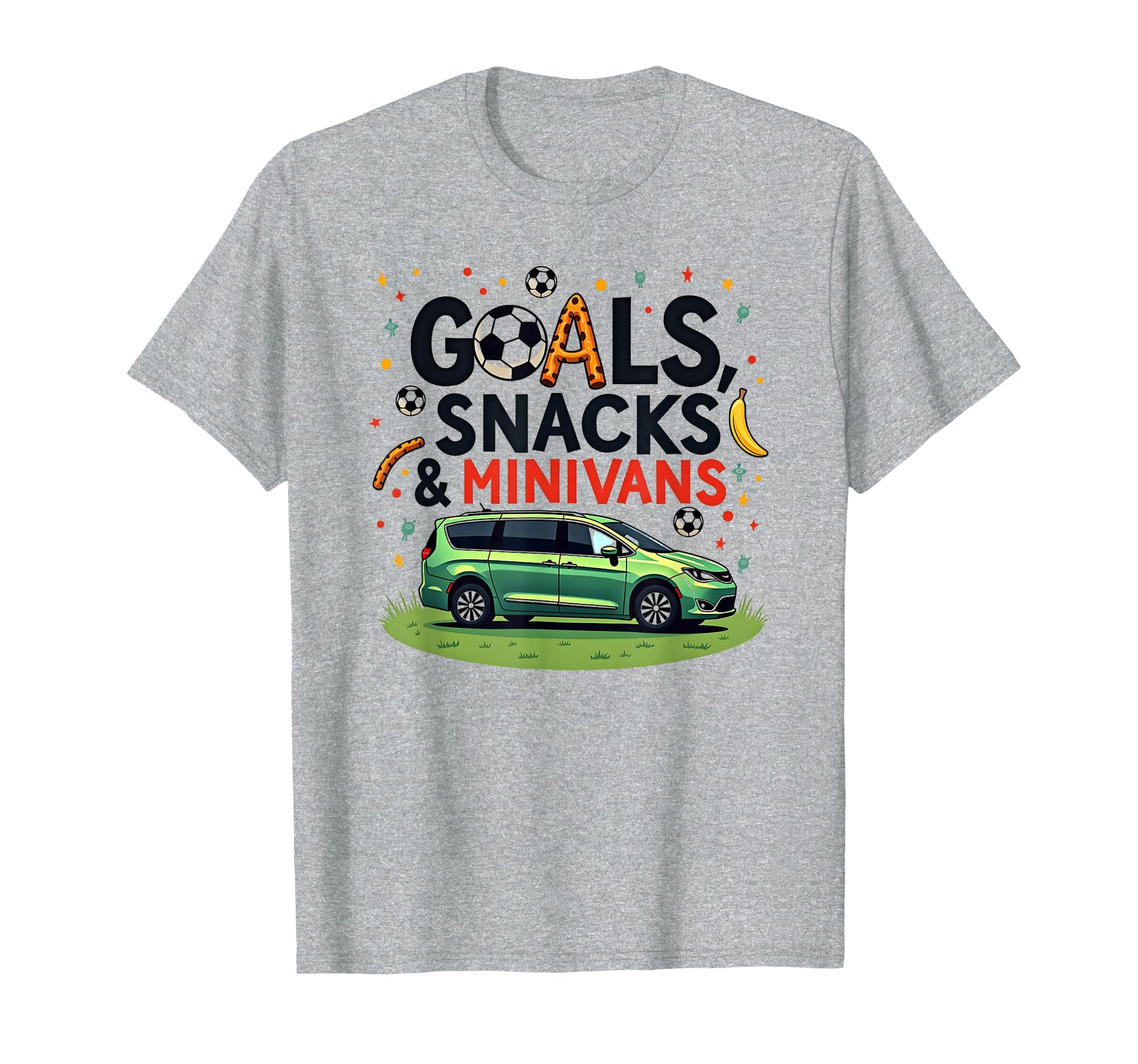 Goals Snacks Minivans Soccer Mom T-Shirt - Streetwear Style for Adults
