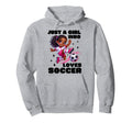 Just Who Loves Soccer African American Hoodie - Graphic Print Men Women