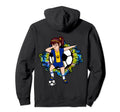 Dabbing Soccer Barbados Jersey Floral Hoodie - Custom Art Print Unisex