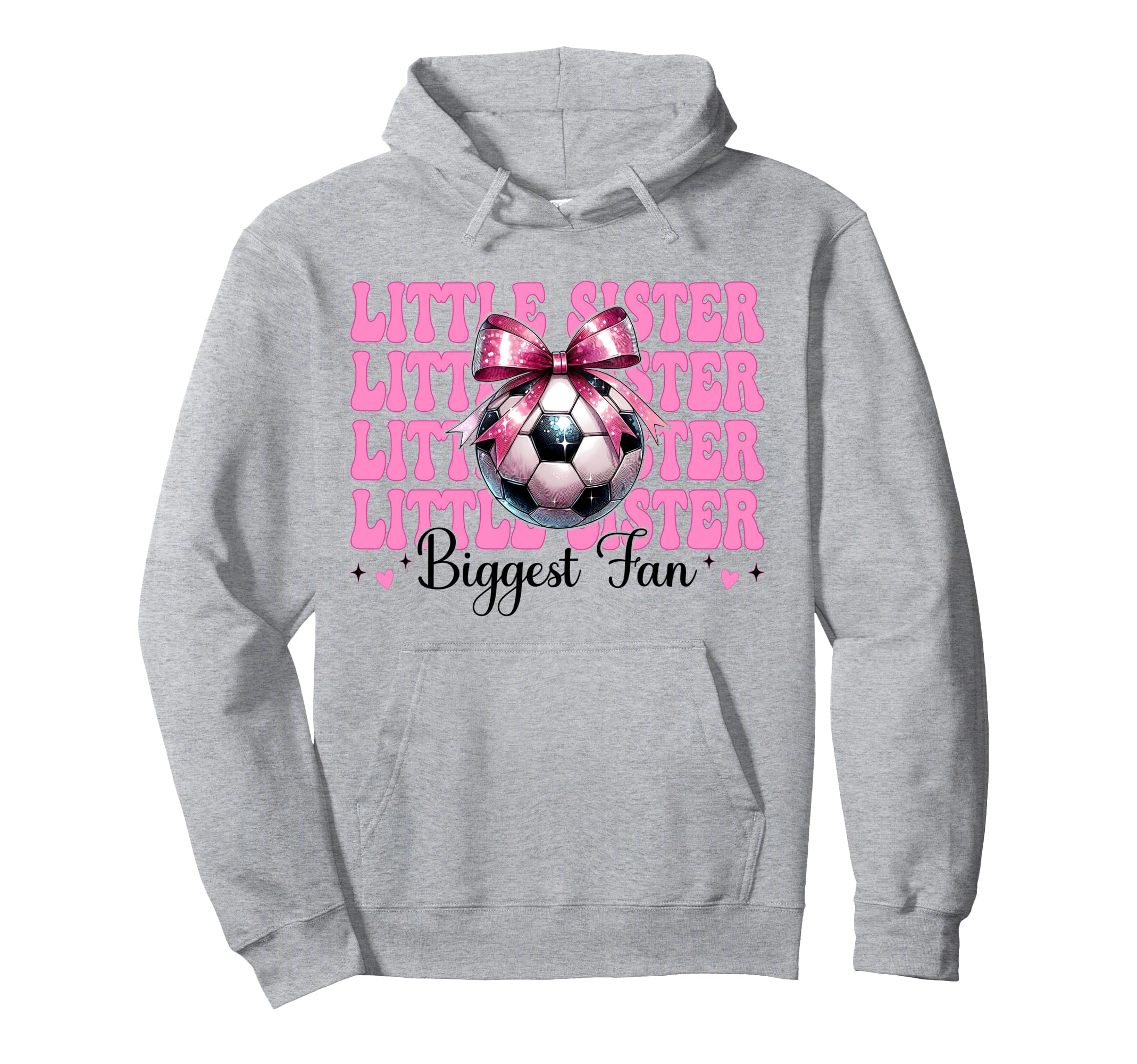 Soccer Sister Soccer Coquette Little Hoodie - Novelty Apparel for Adults
