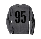 Number 95 Distressed Sport Team Sweatshirt - Graphic Print Men Women