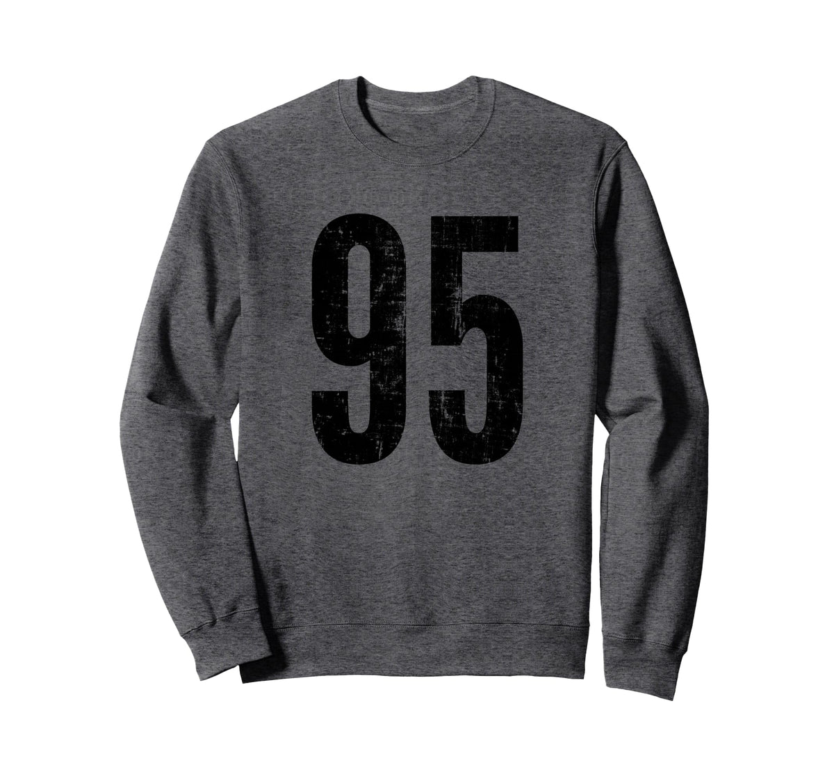 Number 95 Distressed Sport Team Sweatshirt - Graphic Print Men Women