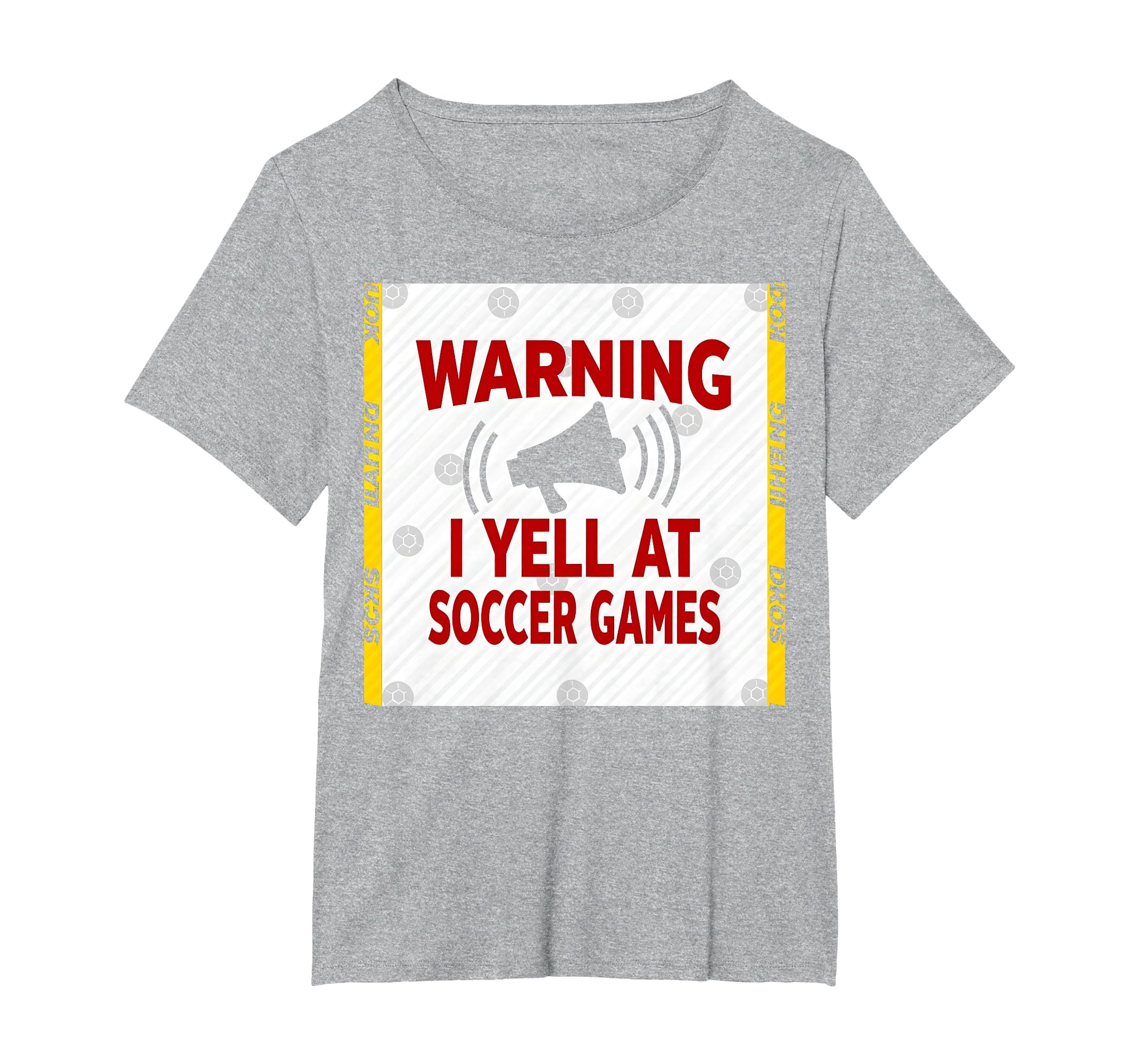 Warning I Yell Soccer Games T-Shirt - Fun Novelty Design for Adults